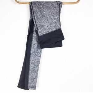 Black & grey workout pants w/ mesh panel leggings